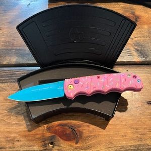 Boker Dessert Warrior Kalashnikov knife (3.25” Blue) Donut Blade HQ Exclusive